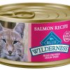 Cat Blue Buffalo Wet Food | Blue Buffalo Wilderness High-Protein Grain-Free Adult Salmon Recipe Canned Cat Food