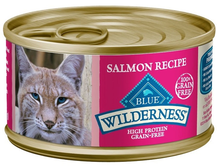 Cat Blue Buffalo Wet Food | Blue Buffalo Wilderness High-Protein Grain-Free Adult Salmon Recipe Canned Cat Food