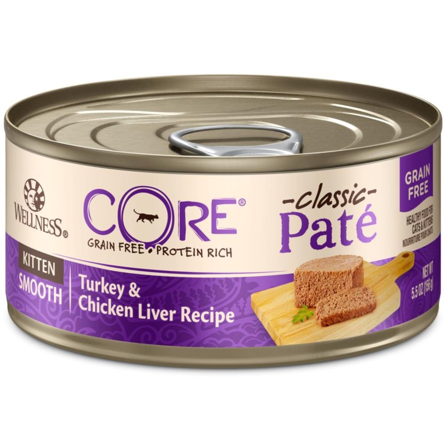 Cat Wellness Wet Food | Wellness Core Grain Free Natural Kitten Health Turkey And Chicken Smooth Pate Canned Cat Food