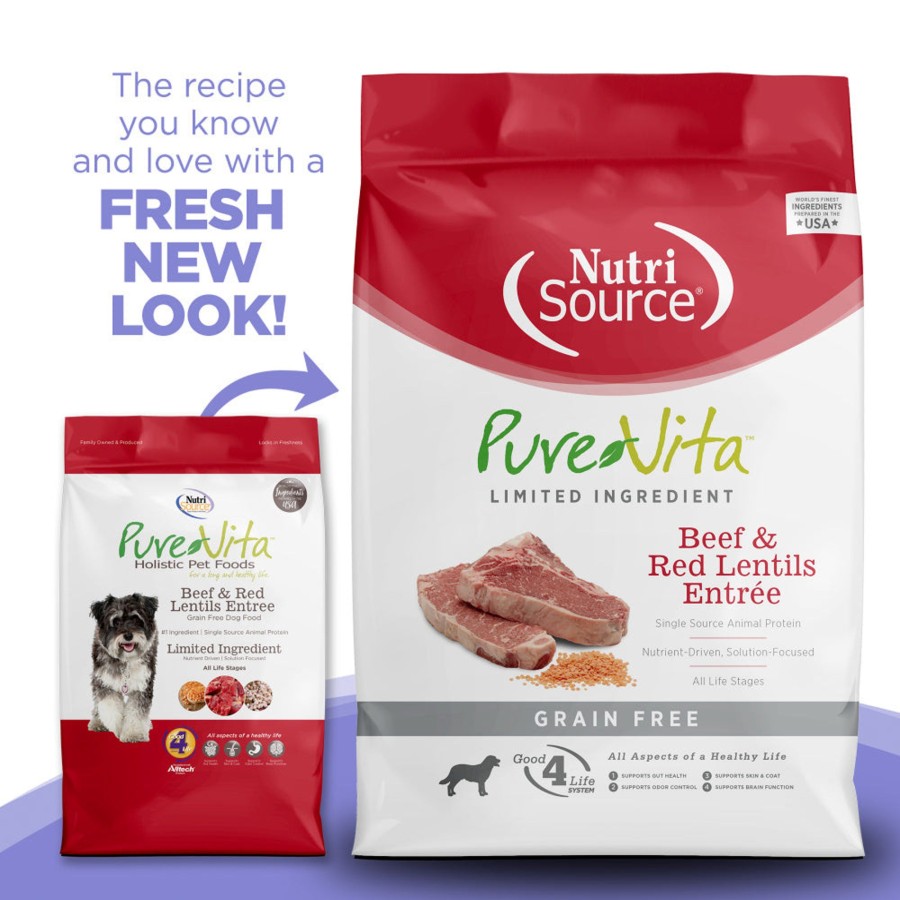 Dog PureVita | Purevita Grain Free Beef & Red Lentils Dry Dog Food