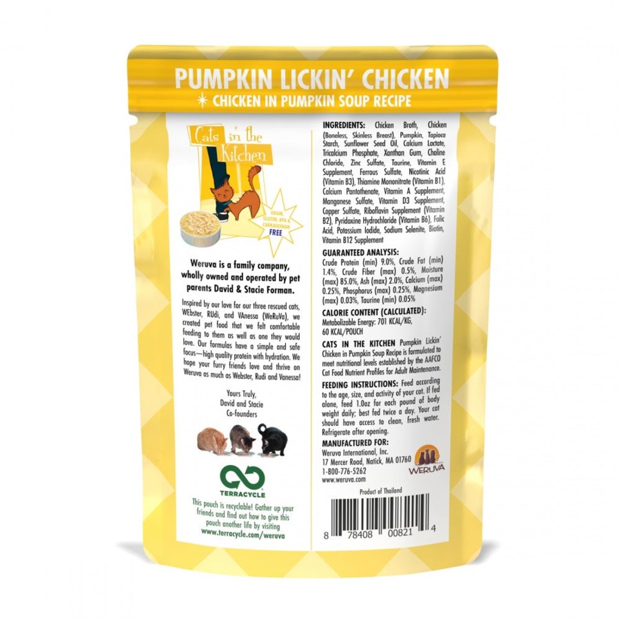 Cat Weruva Wet Food | Weruva Cats In The Kitchen Pumpkin Lickin Chicken Pouches Wet Cat Food