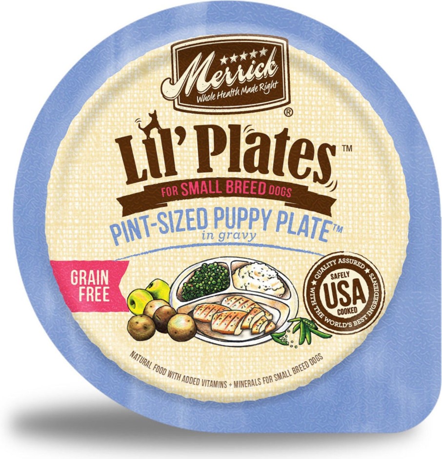 Dog Merrick | Merrick Lil' Plates Small Breed Grain Free Pint Size Puppy Plate In Gravy Dog Food Tray