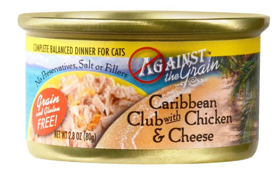 Cat Against the Grain Wet Food | Against The Grain Caribbean Club With Chicken And Cheese Canned Cat Food