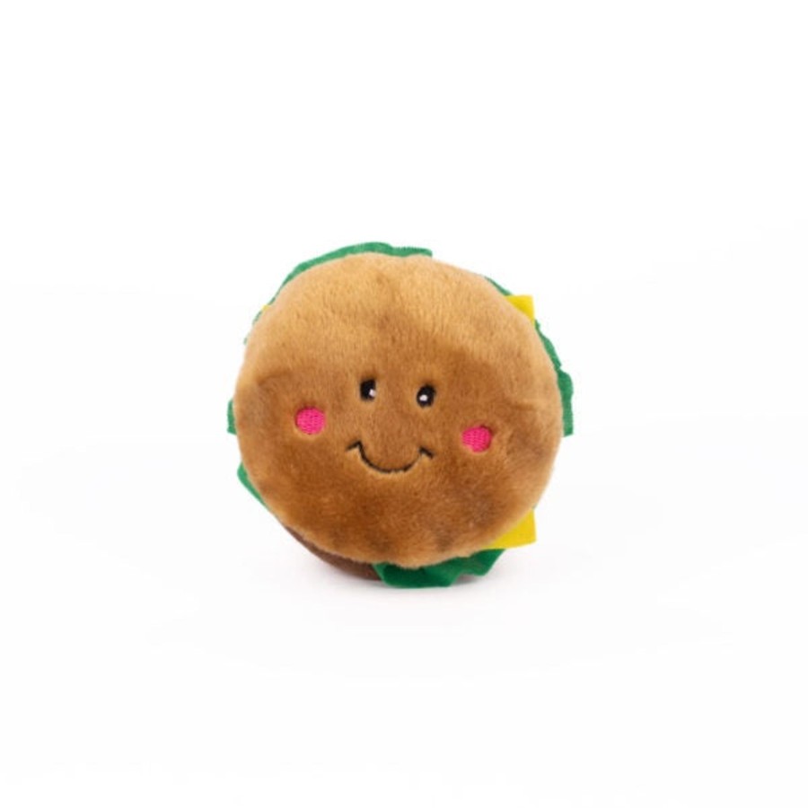 Dog ZippyPaws | Zippypaws Nomnomz Plush Hamburger Dog Toy