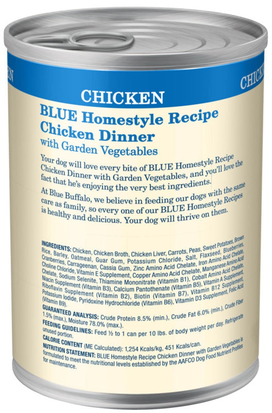 Dog Blue Buffalo Wet Food | Blue Buffalo Homestyle Recipe Adult Chicken Dinner With Garden Vegetables Canned Dog Food