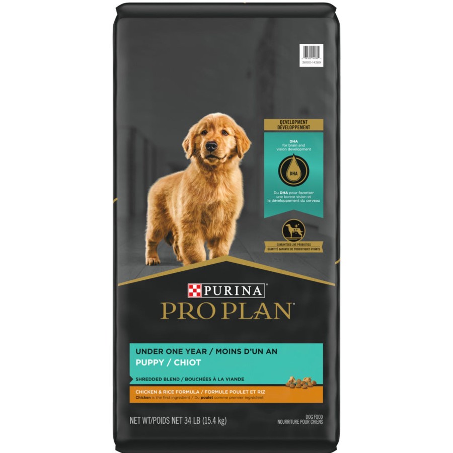 Dog Purina Pro Plan Dry Food | Purina Pro Plan Puppy Shredded Blend Chicken & Rice Formula Dry Dog Food