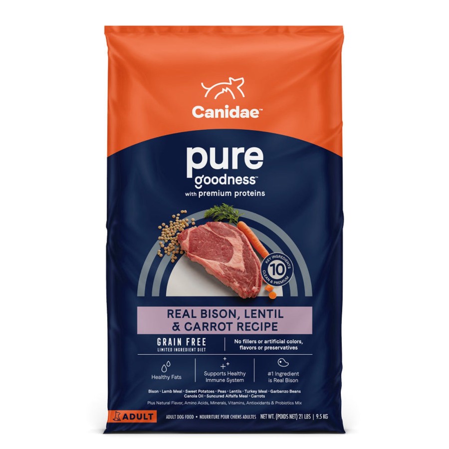 Dog Canidae | Canidae Pure Goodness Real Bison Lentil & Carrot Recipe Dry Dog Food