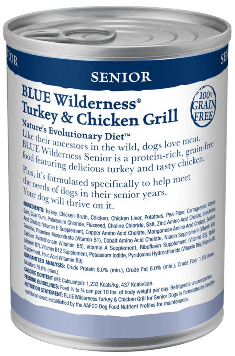 Dog Blue Buffalo Wet Food | Blue Buffalo Wilderness High-Protein Grain-Free Turkey & Chicken Grill Senior Canned Dog Food