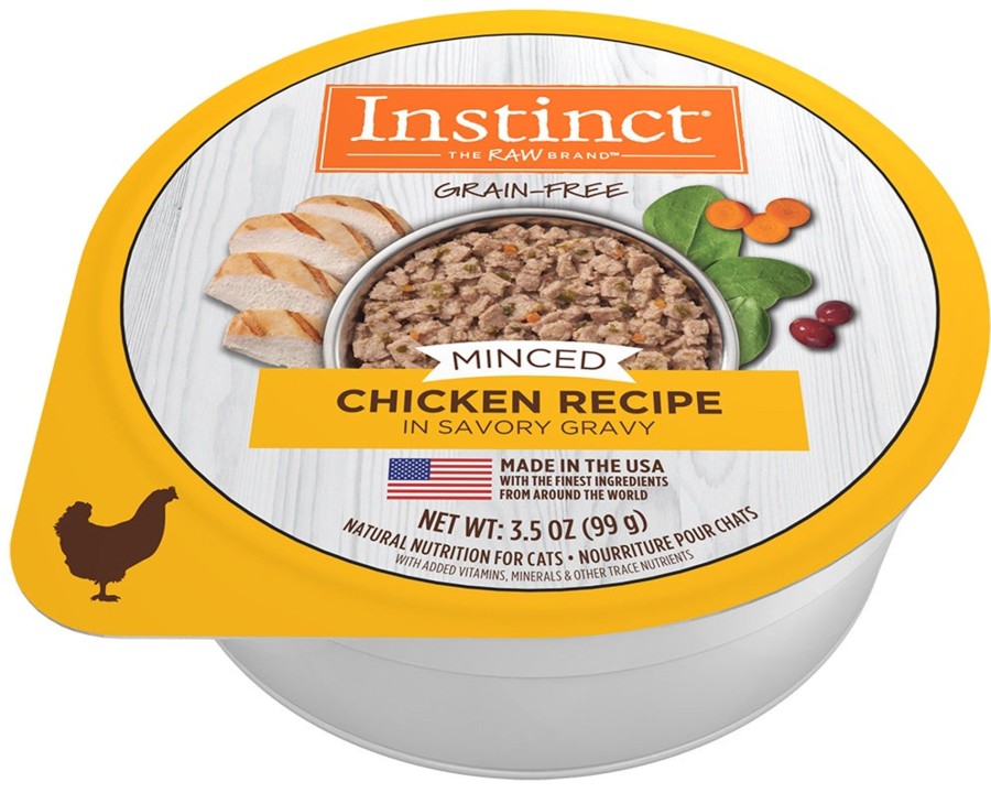 Cat Nature's Variety Wet Food | Instinct Adult Grain Free Minced Recipe With Real Chicken Natural Cat Food Cups