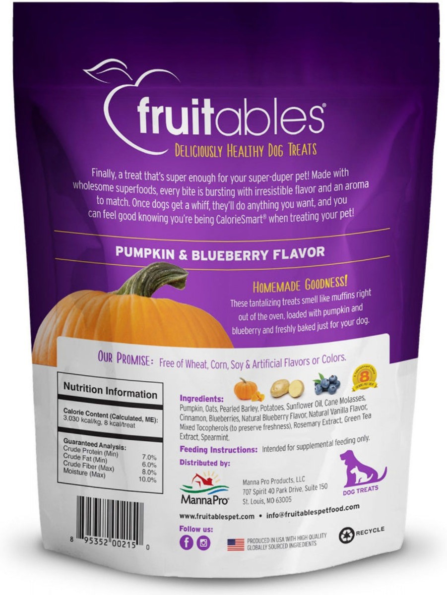 Dog Fruitables | Fruitables Pumpkin & Blueberry Flavor Crunchy Dog Treats