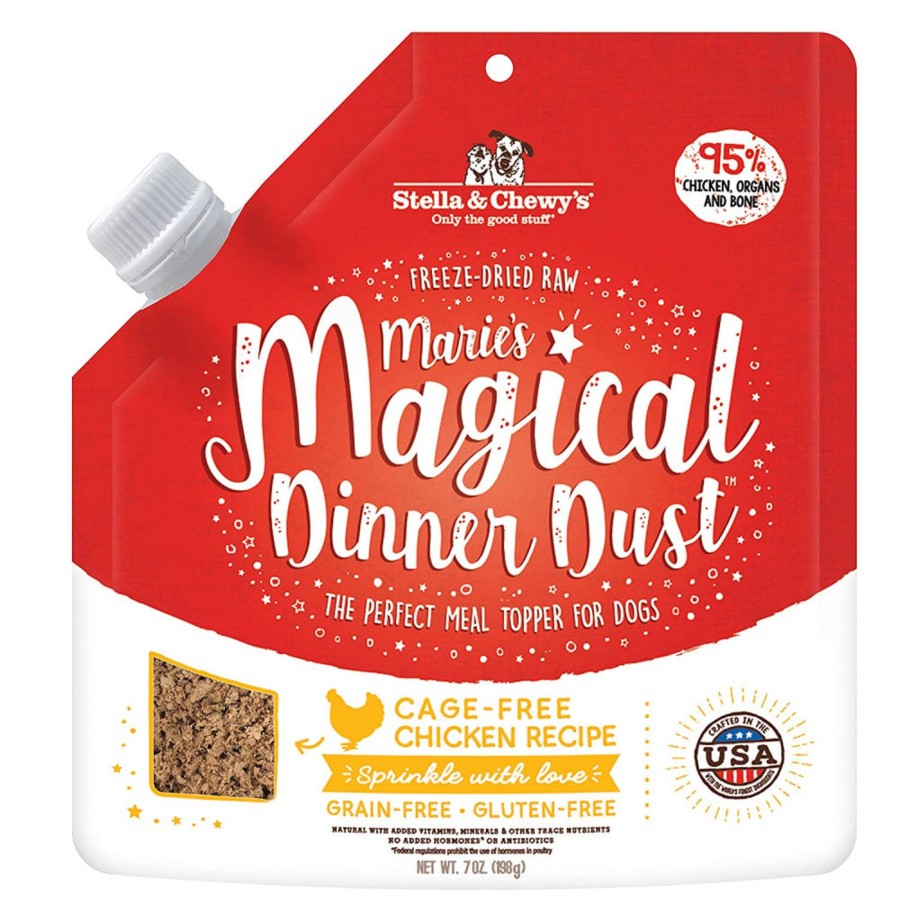 Dog Stella u0026 Chewy's Freeze Dried | Stella & Chewy'S Marie'S Magical Dinner Dust Freeze-Dried Cage Free Chicken Recipe Dog Food Topper