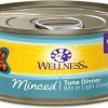 Cat Wellness Wet Food | Wellness Grain Free Natural Minced Tuna Dinner Canned Cat Food