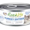 Cat PureVita Wet Food | Purevita Grain Free 96% Real Turkey Entree Canned Cat Food