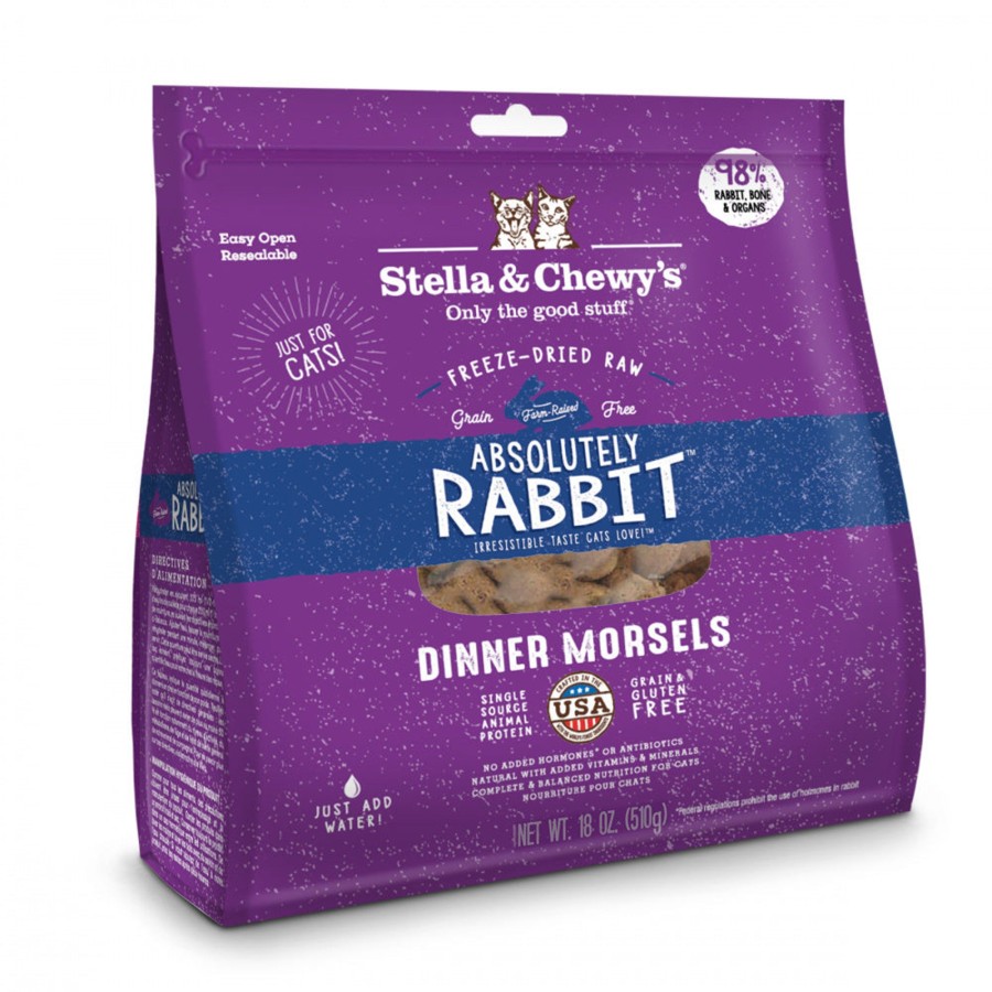 Cat Stella u0026 Chewy's Freeze Dried | Stella & Chewy'S Absolutely Rabbit Dinner Morsels Grain Free Freeze Dried Raw Cat Food