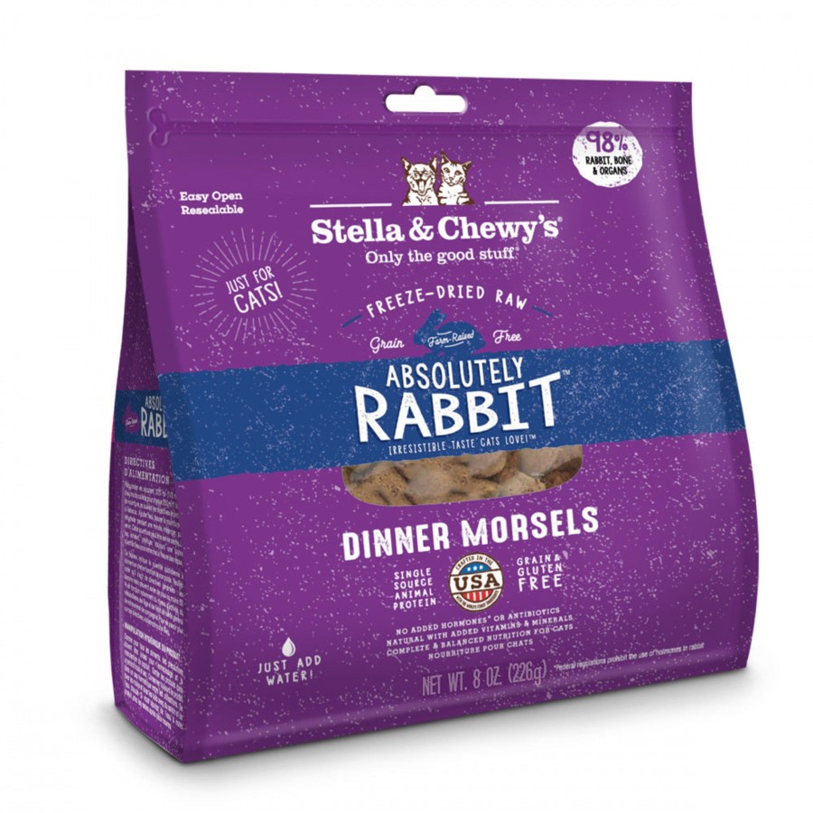 Cat Stella u0026 Chewy's Freeze Dried | Stella & Chewy'S Absolutely Rabbit Dinner Morsels Grain Free Freeze Dried Raw Cat Food