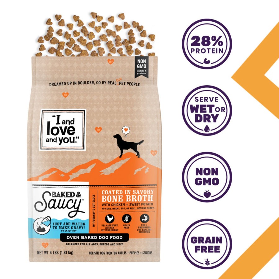 Dog I and Love and You Dry Food | I And Love And You Baked & Saucy Chicken & Sweet Potato Dry Dog Food