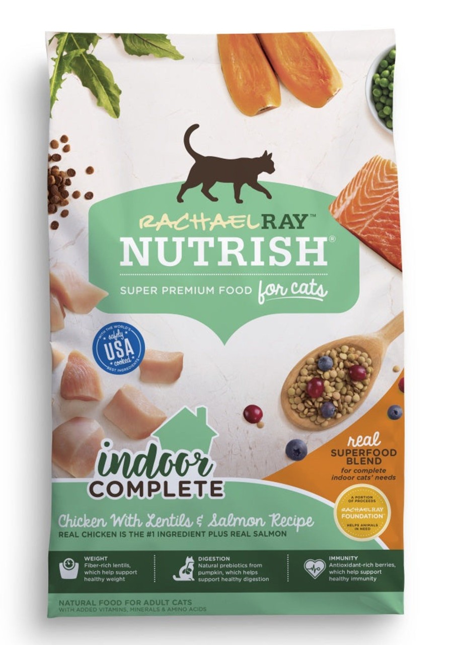 Cat Rachael Ray Nutrish Dry Food | Rachael Ray Nutrish Indoor Complete Chicken & Salmon With Lentils Recipe Dry Cat Food