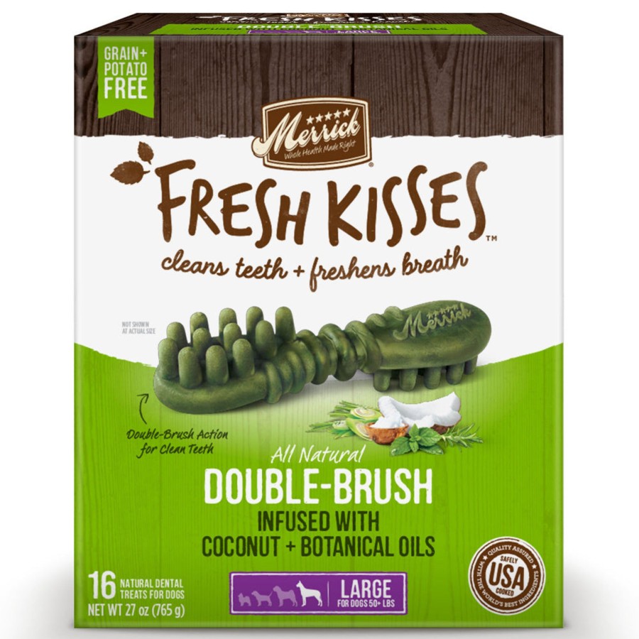 Dog Merrick | Merrick Fresh Kisses Dog Dental Treats Coconut Plus Botanical Oils Recipe Dog Treats For Large Breeds