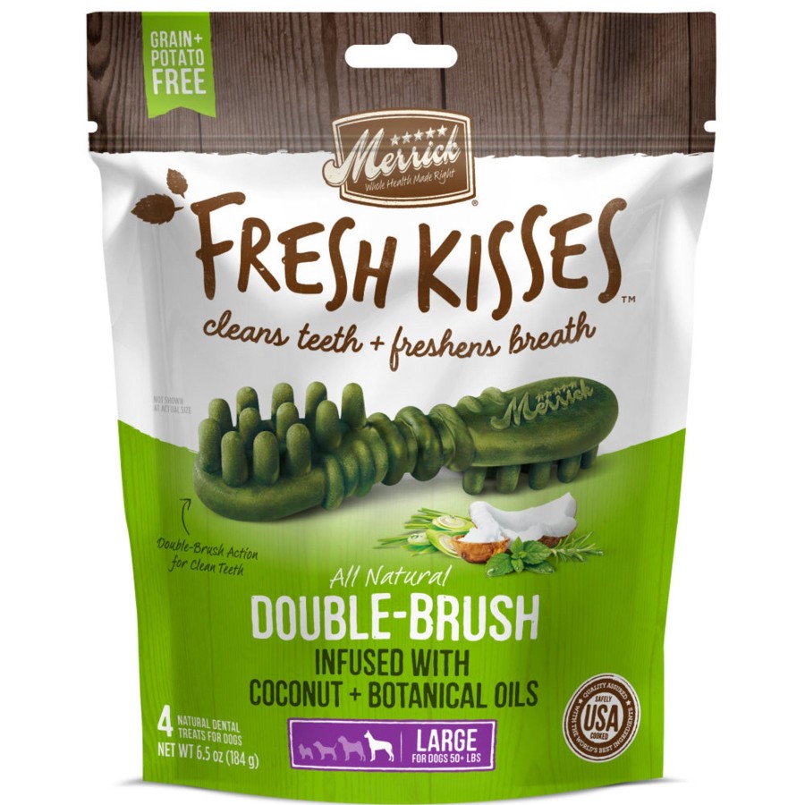 Dog Merrick | Merrick Fresh Kisses Dog Dental Treats Coconut Plus Botanical Oils Recipe Dog Treats For Large Breeds