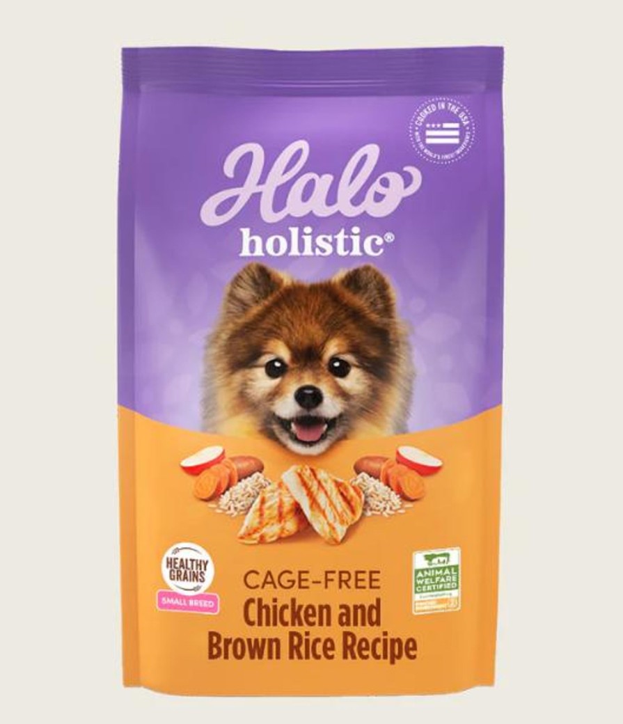 Dog Halo | Halo Holistic Cage-Free Chicken & Brown Rice Small Breed Dog Food