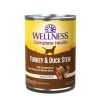 Dog Wellness Wet Food | Wellness Grain Free Natural Turkey And Duck Stew With Sweet Potato And Cranberries Wet Canned Dog Food