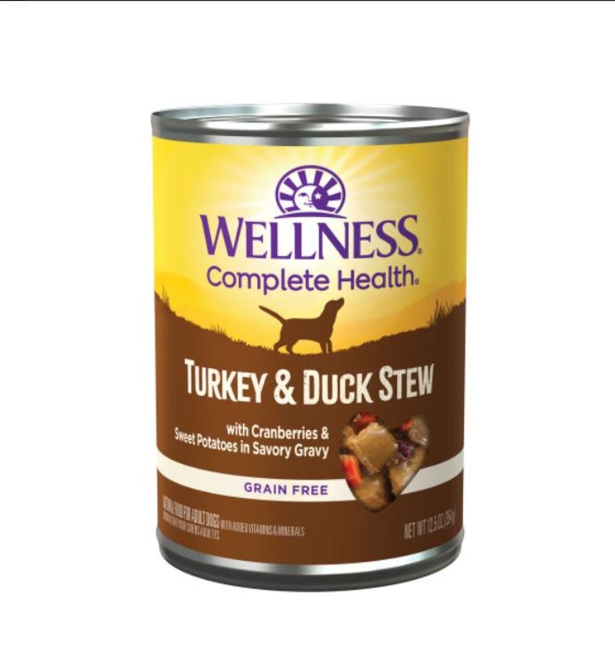 Dog Wellness Wet Food | Wellness Grain Free Natural Turkey And Duck Stew With Sweet Potato And Cranberries Wet Canned Dog Food