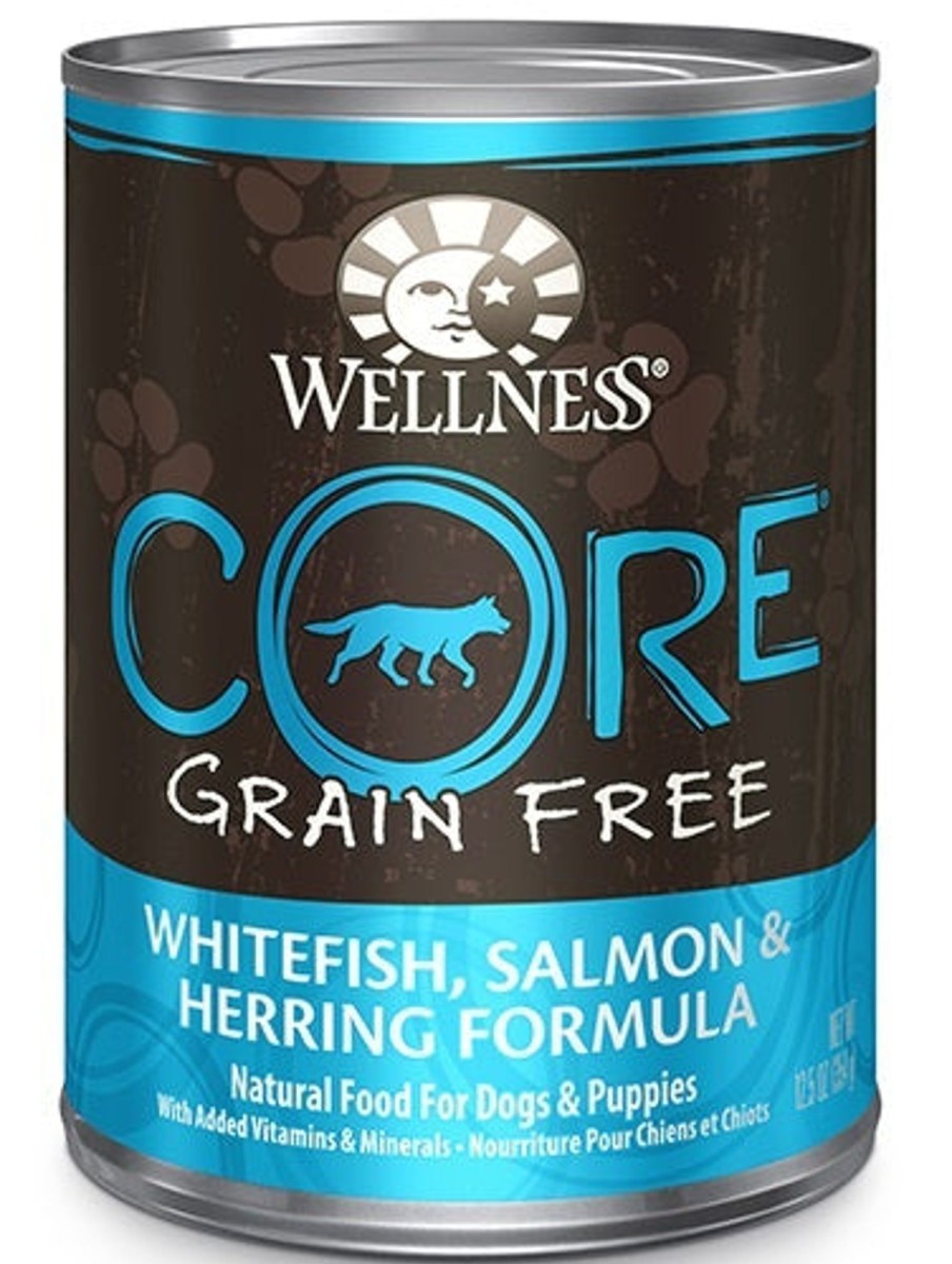 Dog Wellness Wet Food | Wellness Core Grain Free Natural Whitefish, Salmon And Herring Recipe Wet Canned Dog Food