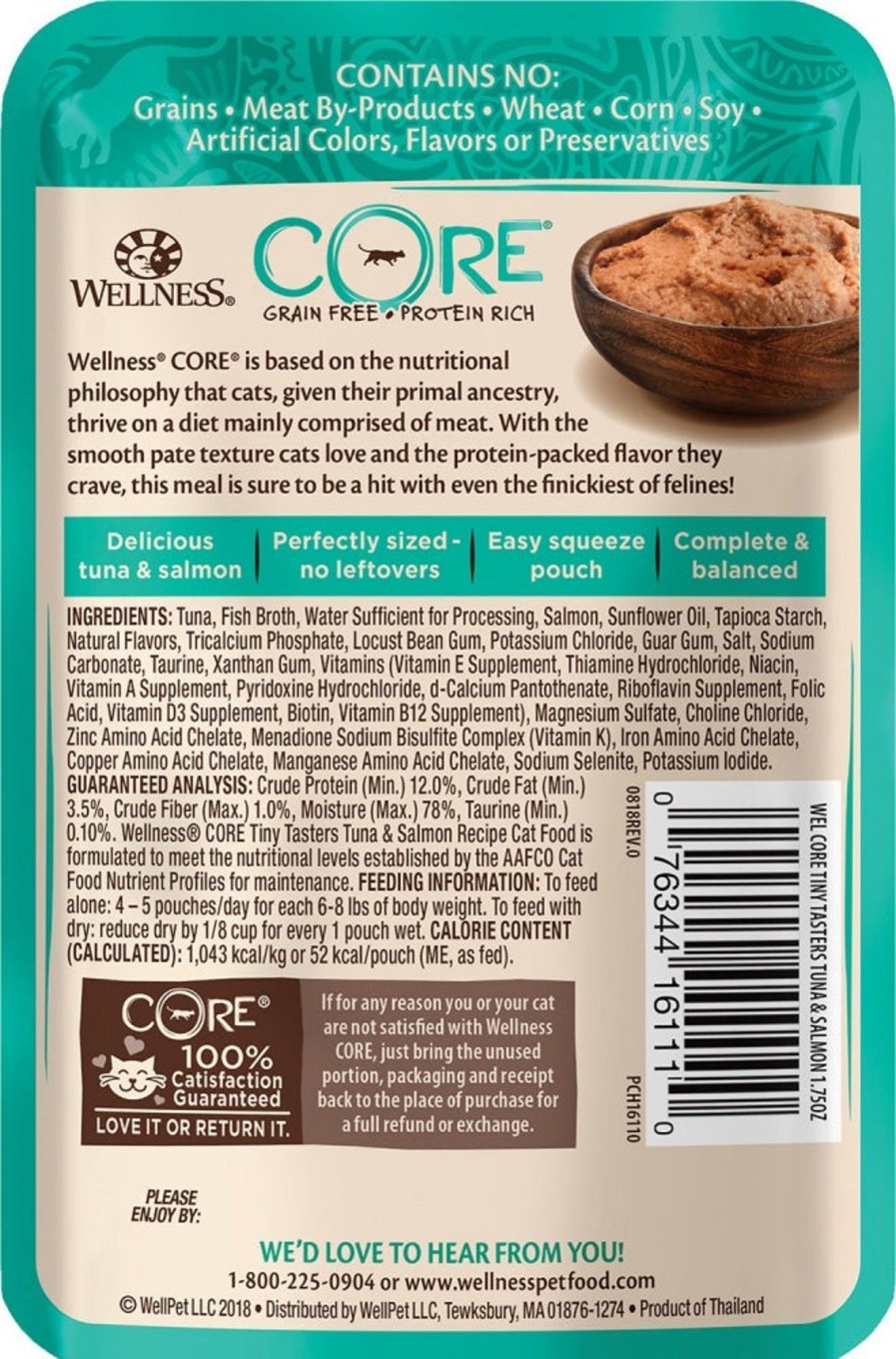 Cat Wellness Wet Food | Wellness Core Tiny Tasters Tuna & Salmon Pate Wet Cat Food