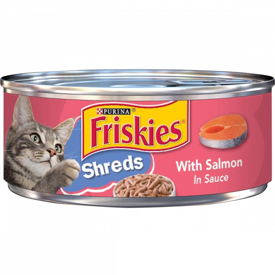 Cat Friskies Wet Food | Friskies Savory Shreds Salmon In Sauce Canned Cat Food