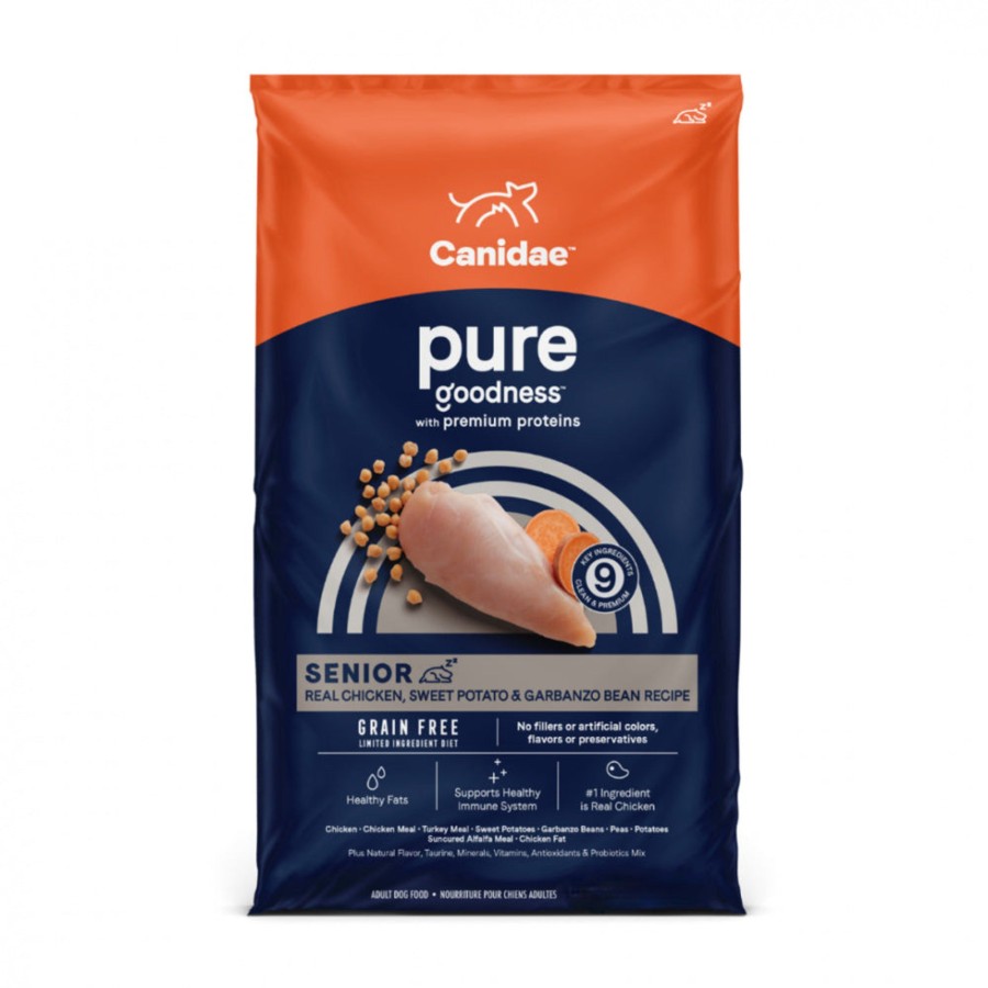 Dog Canidae Dry Food | Canidae Pure Goodness Senior Real Chicken, Sweet Potato & Garbanzo Bean Recipe Dry Dog Food