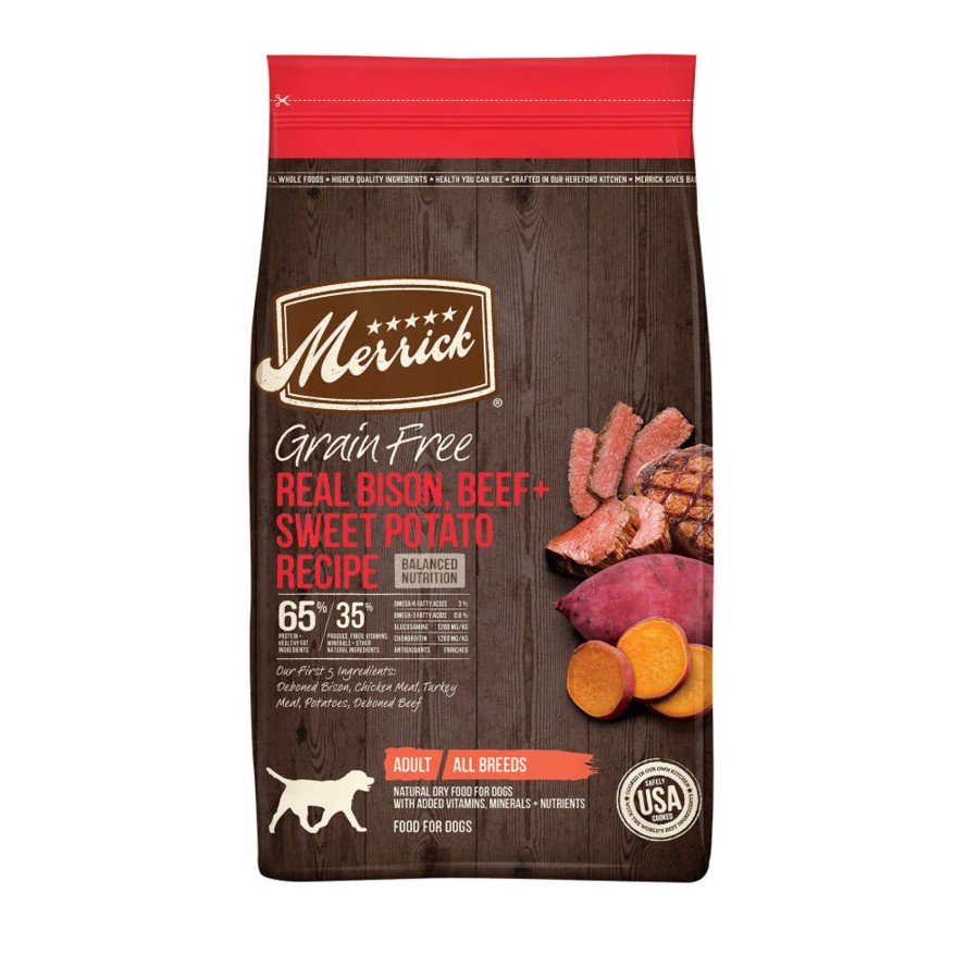 Dog Merrick Dry Food | Merrick Premium Grain Free Dry Adult Wholesome And Natural Kibble With Beef, Bison And Sweet Potato