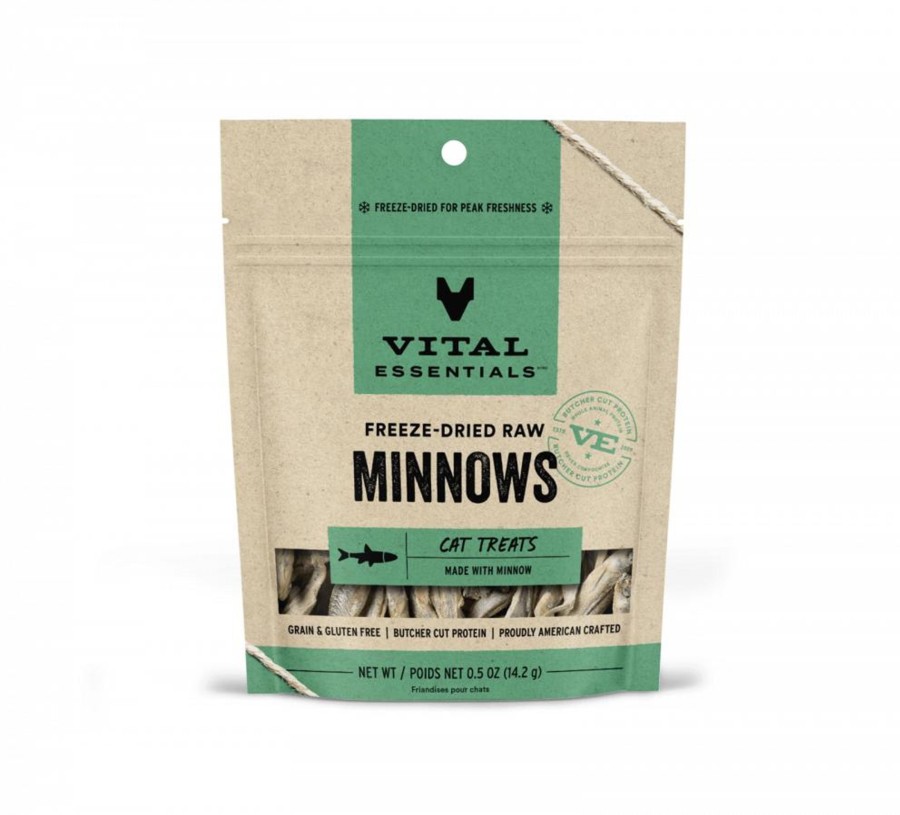 Cat Vital Essentials | Vital Essentials Vital Cat Freeze Dried Grain Free Minnows Cat Treats