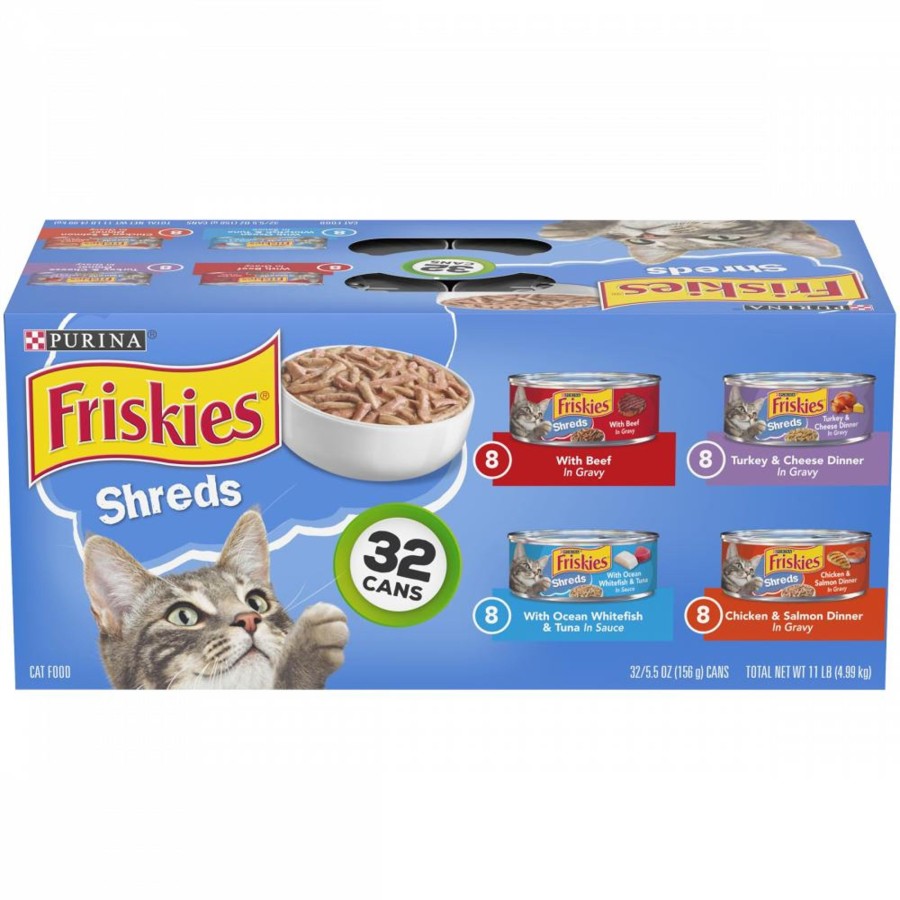 Cat Friskies Wet Food | Friskies Shreds Variety Pack Canned Cat Food