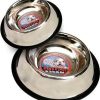 Cat Loving Pets | Loving Pets Ruff N Tuff Traditional No Tip Stainless Steel Pet Dishes