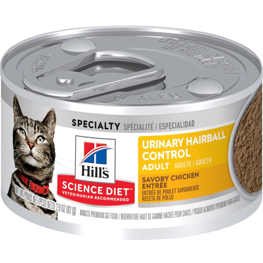 Cat Hill's Science Diet Wet Food | Hill'S Science Diet Adult Urinary & Hairball Control Savory Chicken Canned Cat Food