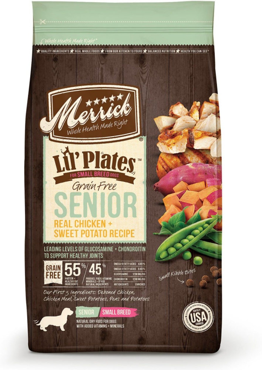 Dog Merrick | Merrick Lil' Plates Grain Free Senior Real Chicken And Sweet Potato Recipe Dry Dog Food