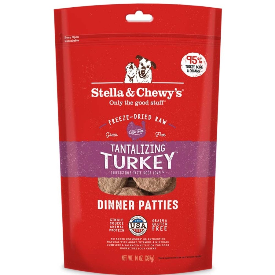 Dog Stella u0026 Chewy's | Stella & Chewy'S Tantalizing Turkey Grain Free Dinner Patties Freeze Dried Raw Dog Food