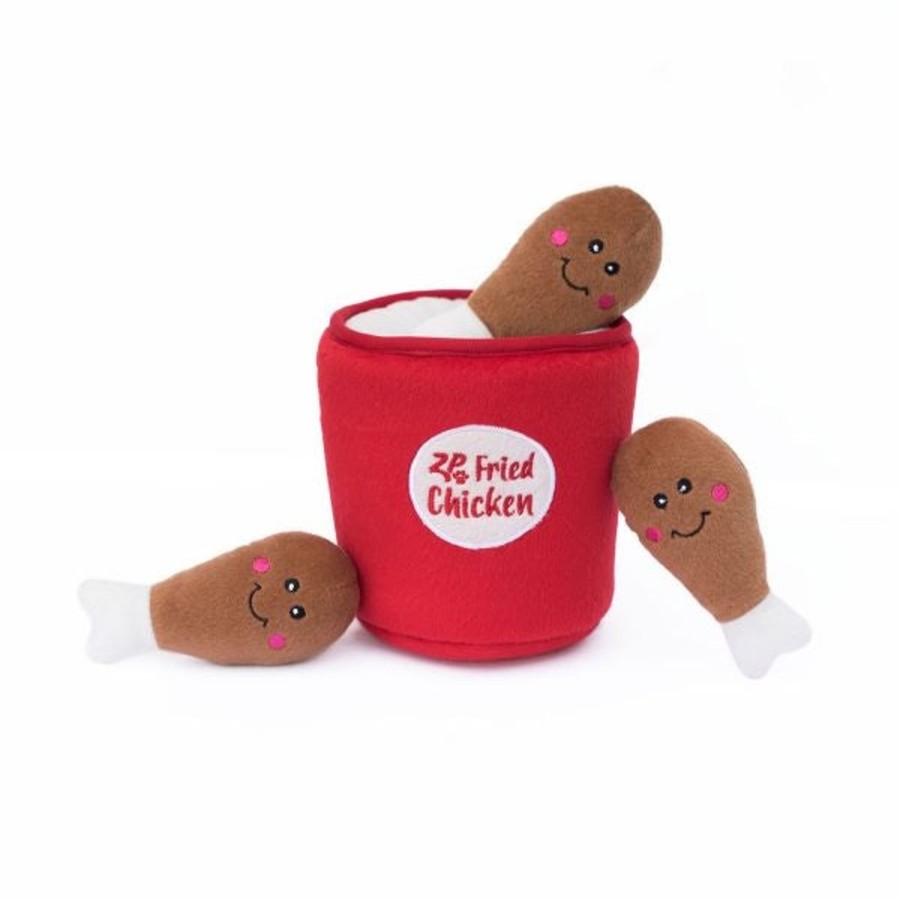 Dog ZippyPaws | Zippypaws Zippy Burrow Chicken Bucket Hide & Seek Puzzle Dog Toy