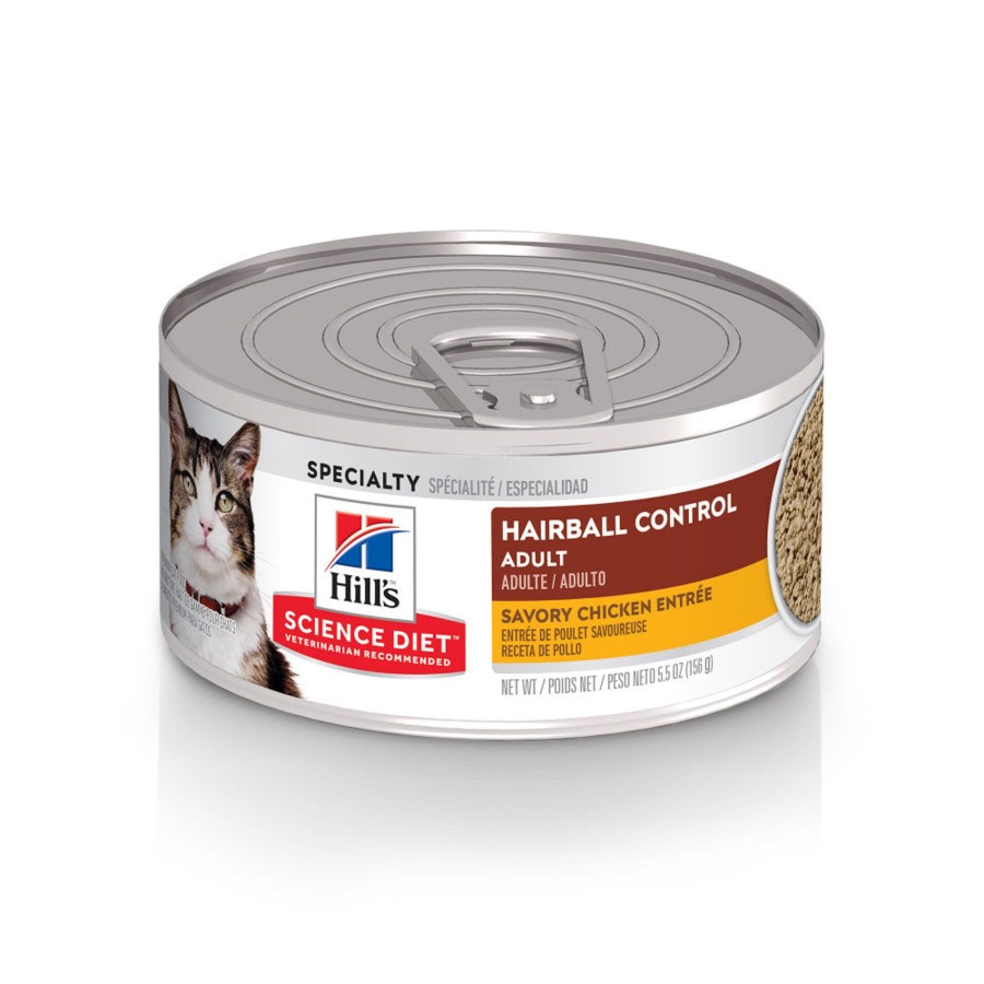 Cat Hill's Science Diet Wet Food | Hill'S Science Diet Adult Hairball Control Savory Chicken Entree Canned Cat Food