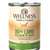 Dog Wellness Wet Food | Wellness Natural Grain Free 95%Lamb Recipe Adult Wet Canned Dog Food