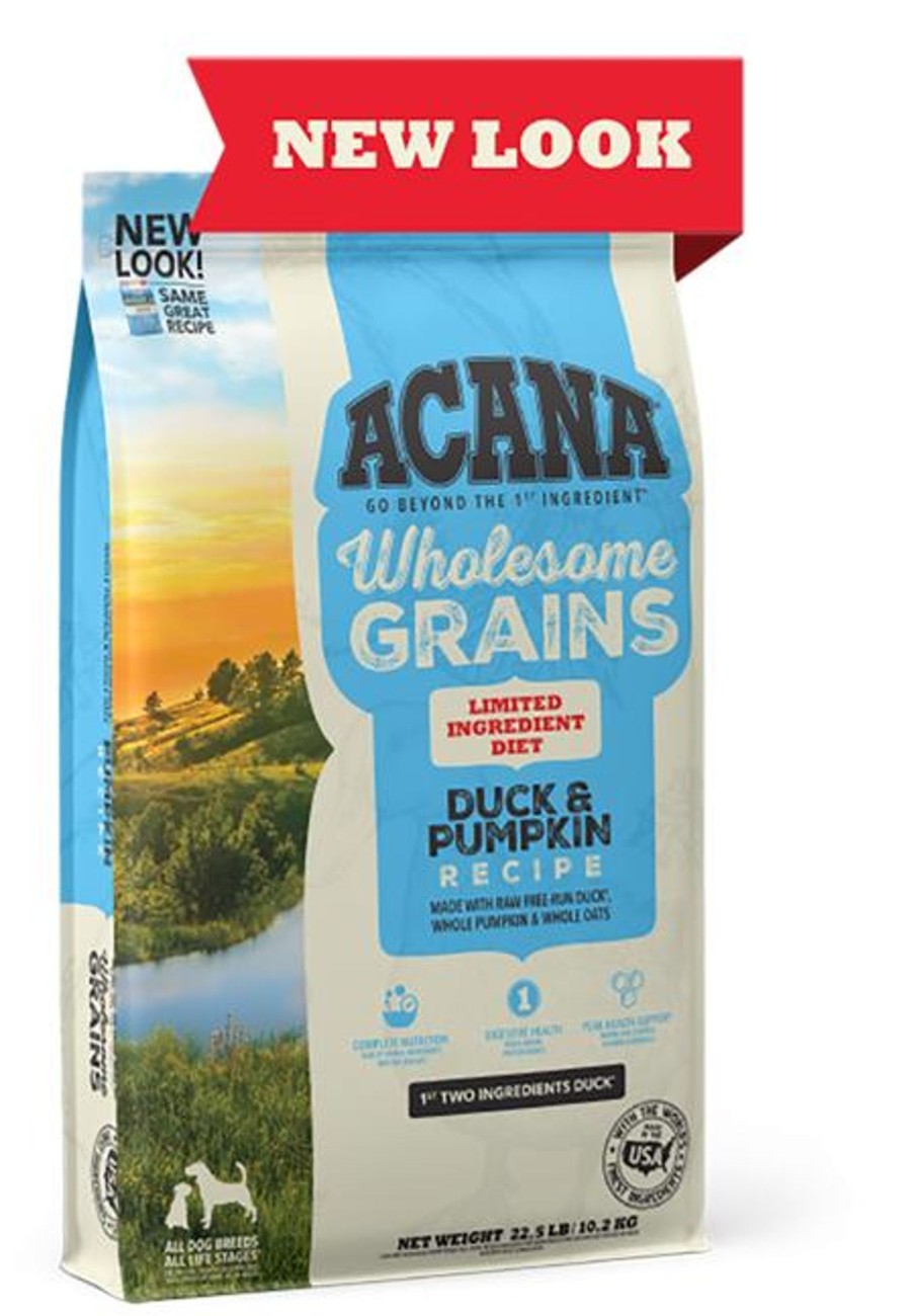 Dog ACANA Dry Food | Acana Wholesome Grains, Duck & Pumpkin Recipe, Limited Ingredient Diet Dry Dog Food