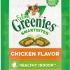 Cat Greenies | Greenies Feline Smartbites Healthy Indoor Natural Chicken Flavor Soft & Crunchy Adult Cat Treats