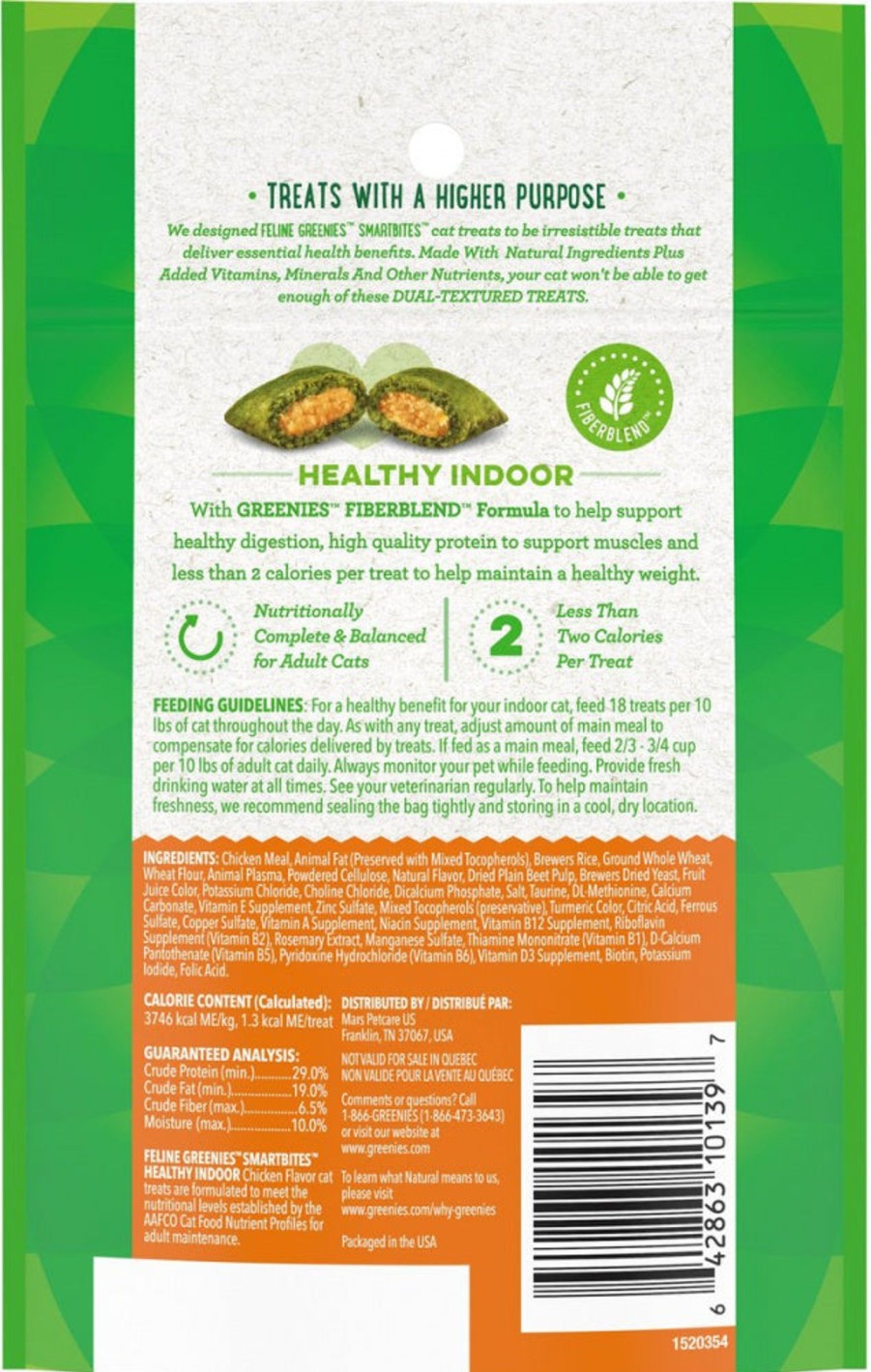 Cat Greenies | Greenies Feline Smartbites Healthy Indoor Natural Chicken Flavor Soft & Crunchy Adult Cat Treats