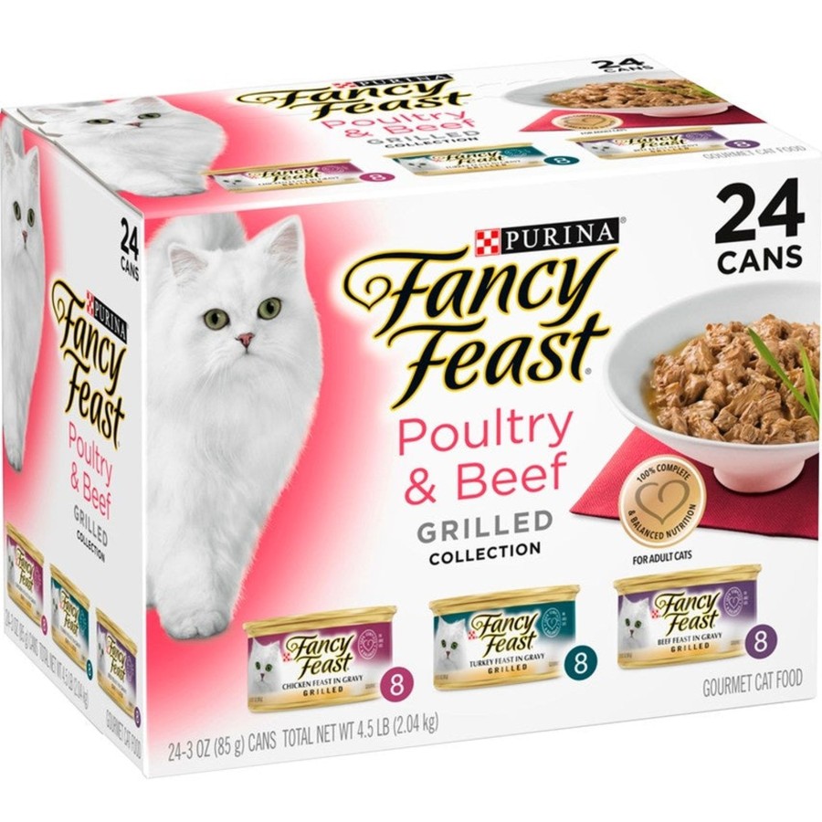 Cat Fancy Feast Wet Food | Fancy Feast Grilled Poultry And Beef Feast Variety Canned Cat Food