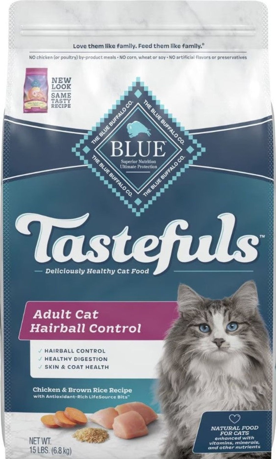 Cat Blue Buffalo Dry Food | Blue Buffalo Tastefuls Adult Cat Hairball Control Chicken & Brown Rice Recipe Dry Food