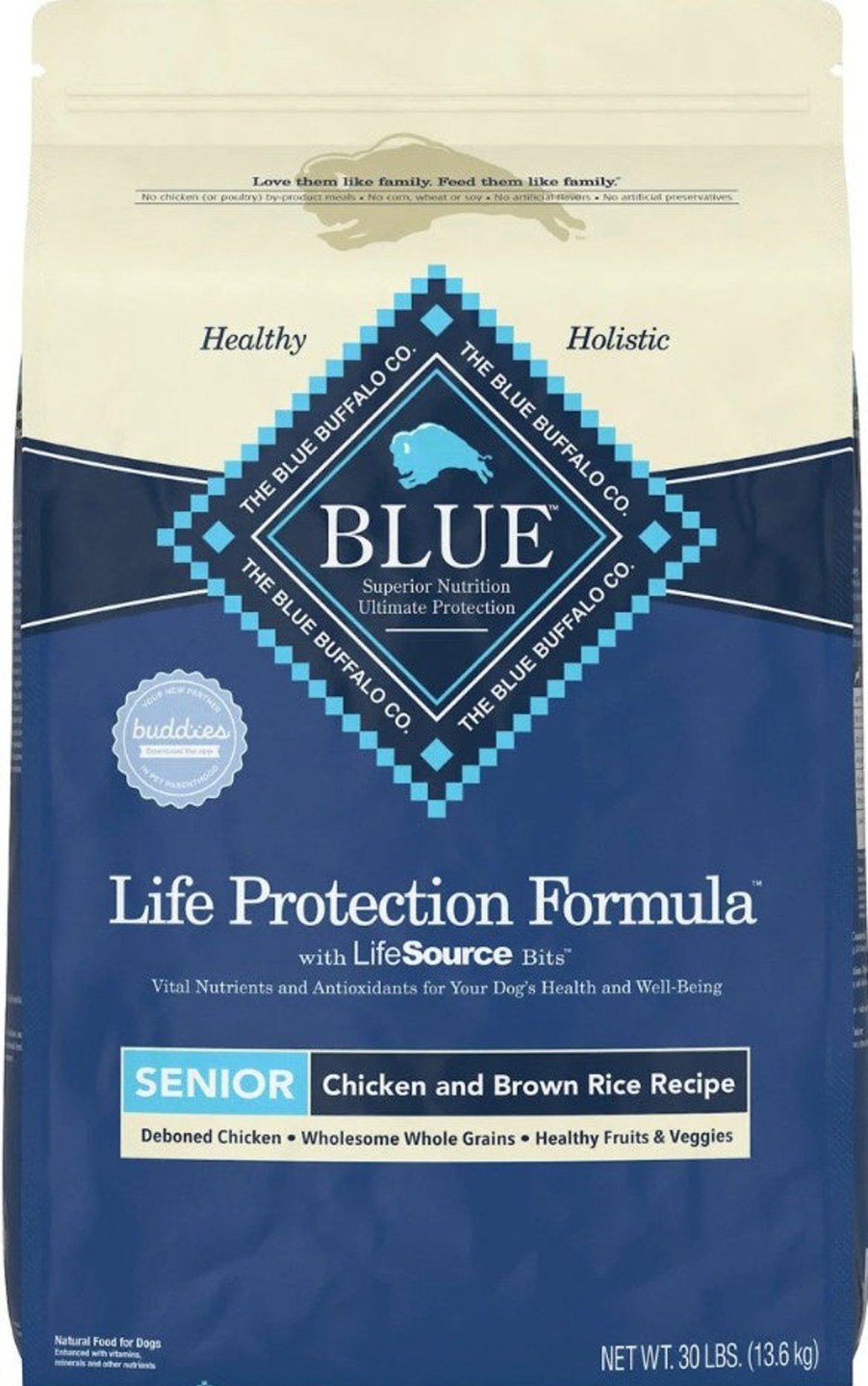 Dog Blue Buffalo Dry Food | Blue Buffalo Life Protection Formula Senior Chicken & Brown Rice Recipe Dry Dog Food