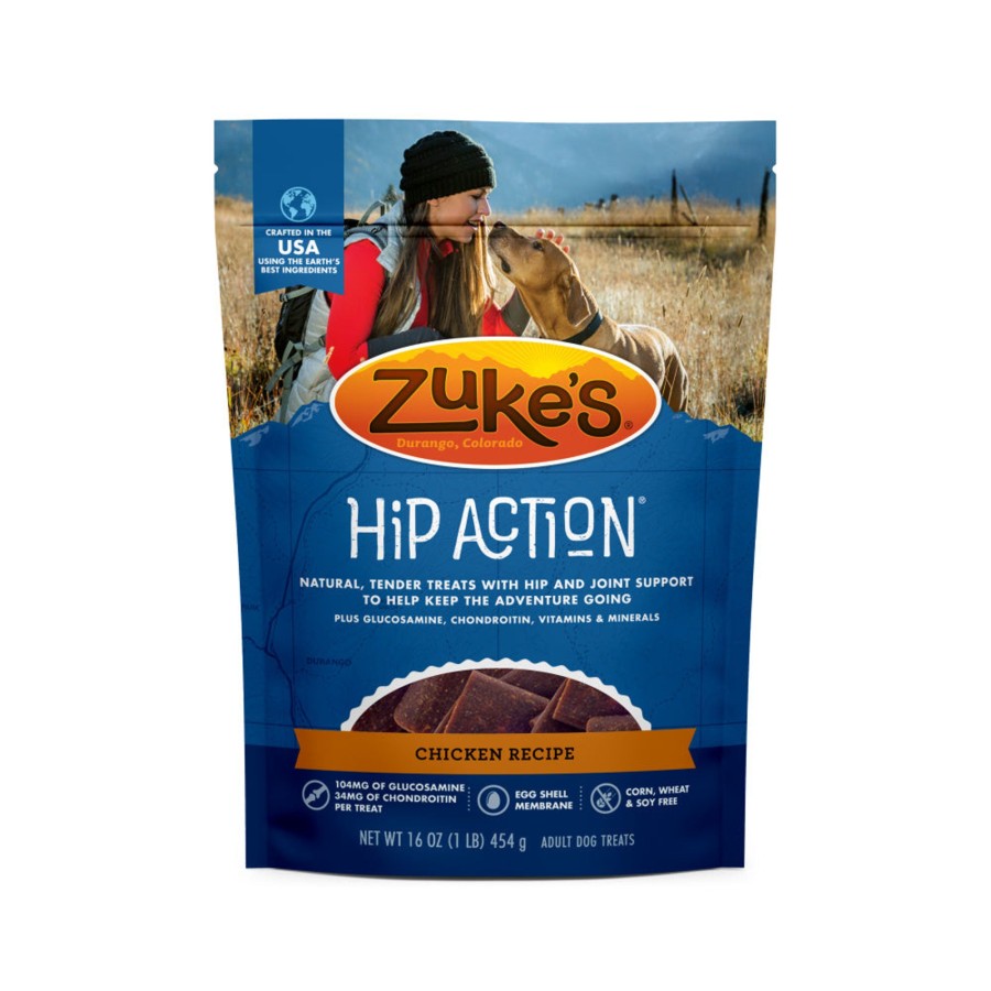 Dog Zukes | Zukes Hip Action Chicken Dog Treats With Glucosamine And Chondroitin