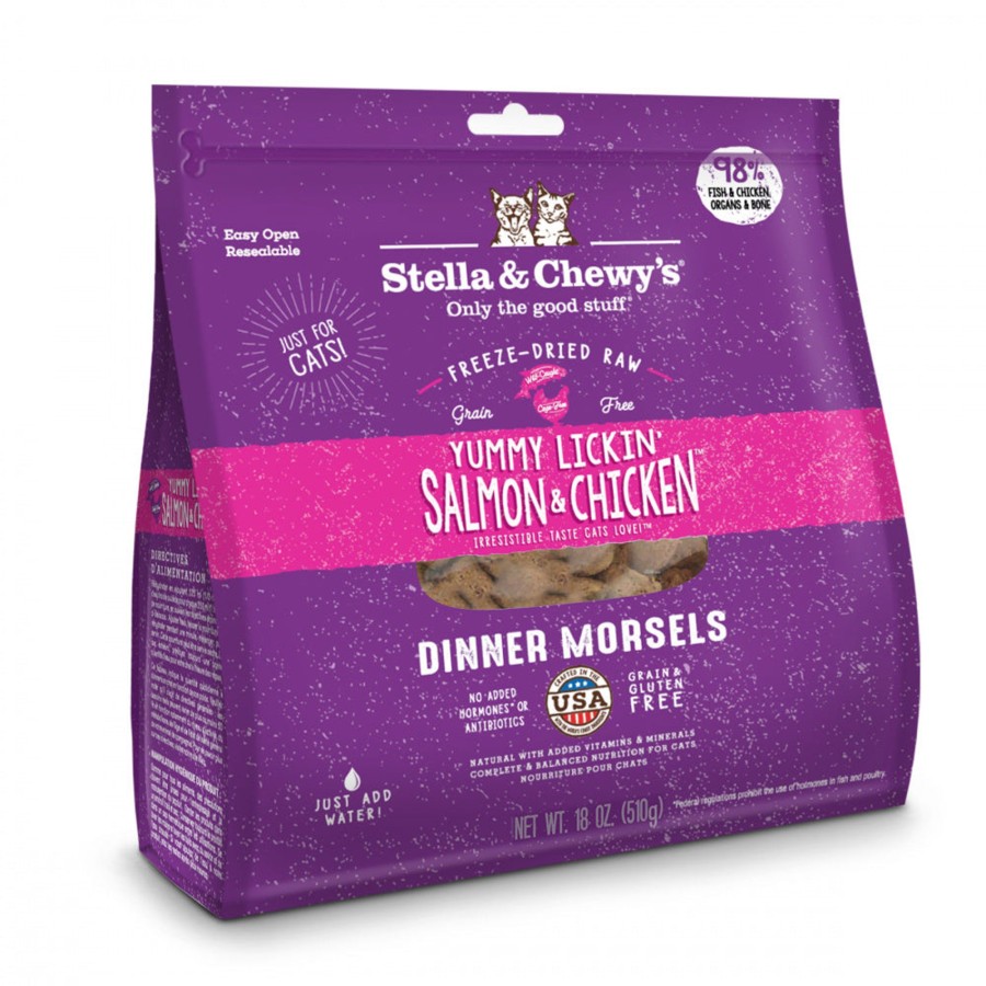 Cat Stella u0026 Chewy's Freeze Dried | Stella & Chewy'S Yummy Lickin' Salmon & Chicken Dinner Grain Free Freeze Dried Raw Cat Food