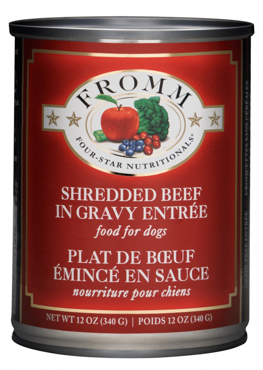 Dog Fromm Wet Food | Fromm Four Star Shredded Beef In Gravy Entree Canned Dog Food