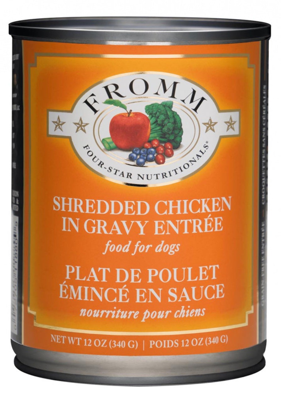 Dog Fromm Wet Food | Fromm Four Star Shredded Chicken In Gravy Entree Canned Dog Food